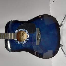 R.W. Jameson Full Size Blue Right Handed Thinline Acoustic Guitar with Gig Bag alternative image