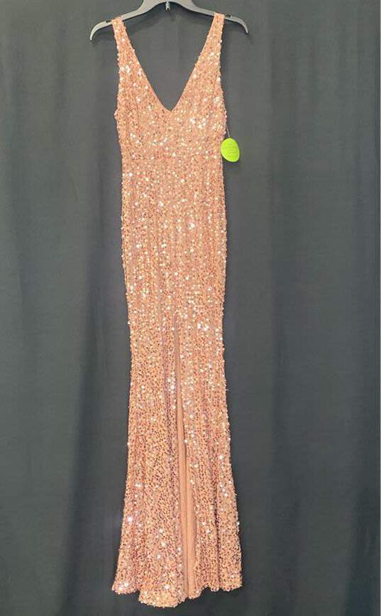 Windsor Women's Rose Gold Sequin Dress- S NWT image number 1