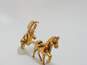 Vintage Coro Gold Tone Honeymoon Heart Cut Out Carriage Buggy Coach & Horse Brooch 10.6g image number 5