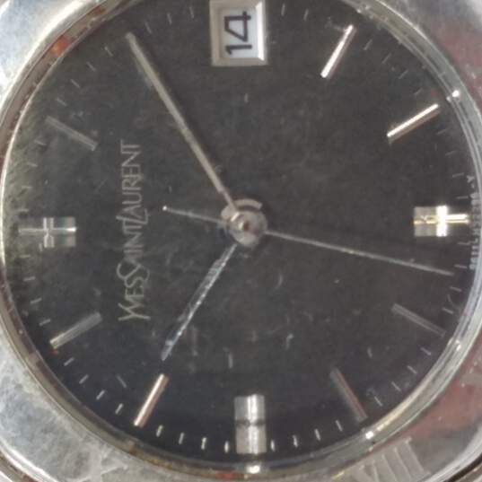 Yves Saint Laurent 870721 Black Dial Stainless Steel 100M WR Watch image number 2