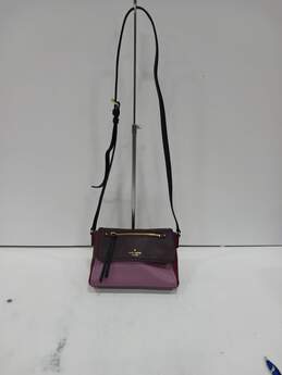 Kate Spade 3-Tone Purple Pebbled Leather Crossbody Bag