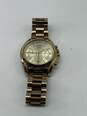 Womens MK-5605 Bradshaw Gold Date Indicator Round Quartz Wristwatch 154g image number 1