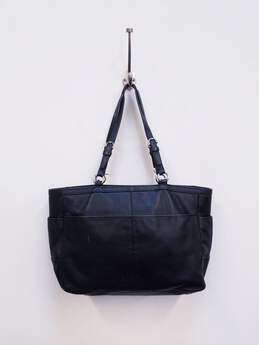 COACH F17722 Gallery East West Black Leather Medium Tote Bag Handbag alternative image