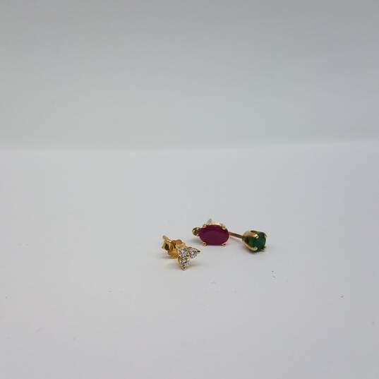 14k Gold Multi Gemstone w/o Diamonds Jewelry Scrap/Broken Pieces 5.0g image number 6