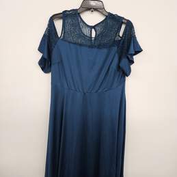 Blue Open Shoulder Dress alternative image