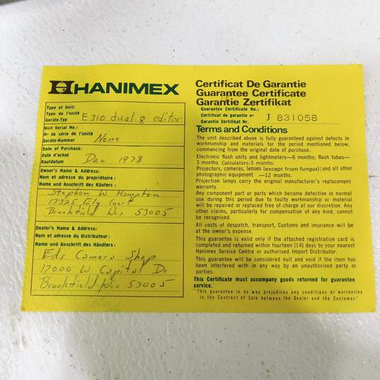 Hanimex E310 Dual 8 Movie Editor Standard 8 Film. image number 11