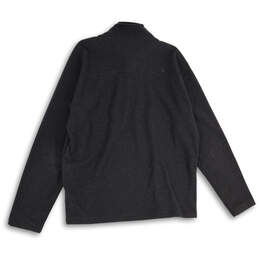 Mens Black Mock Neck 1/2 Zip Long Sleeve Pullover Fleece Jacket Size XL alternative image
