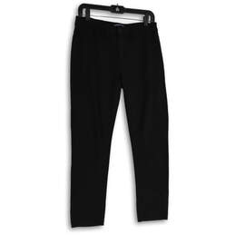 Womens Black Denim Dark Wash 5-Pocket Design Straight Jeans Size 10