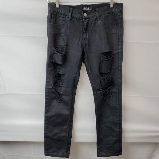 Embellish Distressed Black Jeans 32X30 image number 1