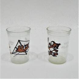 2 Vintage Welch's Tom & Jerry  JELLY JAR GLASS CUP 1990 Turner