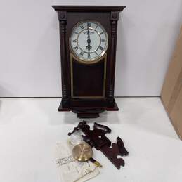 Vintage Vollmond Wooden Wall Clock With Pendulum Untested alternative image