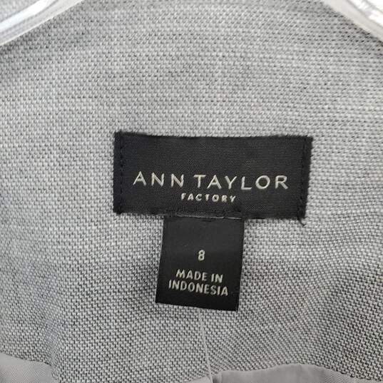 Ann Taylor Factory Gray Lined Jacket WM Size 8 NWT image number 3