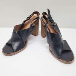 Wm Madewell Jamie Crisscross Slingback Black Sandals Style #C6931 Sz 8