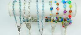 VNTG & Contemporary Colorful Clear & Millefiori Rosary Prayer Beads 154.3g alternative image