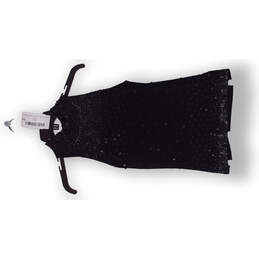 Womens Black Solid Sequin Sleeveless Sheath Mini Dress Size Medium