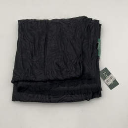 NWT Womens Black Paisley Print Warmer Rectangular Neck Scarf One Size