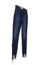 Womens Blue Stella Denim Medium Wash Frayed Hem Straight Jeans Size 24 image number 3