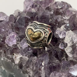Designer Pandora S925 ALE Sterling Silver 2011 Heart Shape Beaded Charm