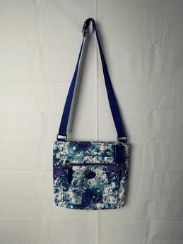 Certified Authentic Coach Blue Floral Cross Body Bag