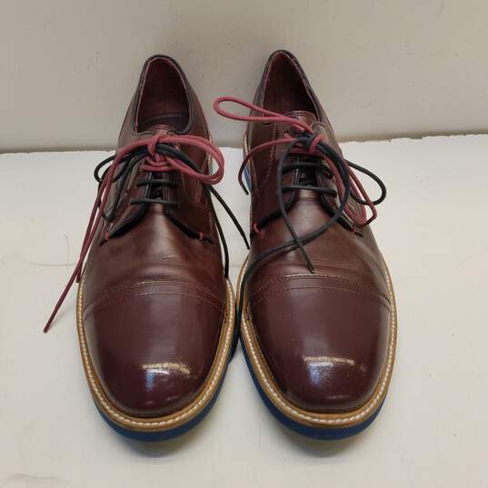 Ted Baker Leather Oxford Shoes Burgundy 8 image number 1