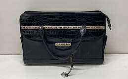 Brighton Snake Embossed Laptop Business Handbag Black
