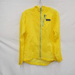 Patagonia WM's Light Weight 100% Recycled Nylon Canary Yellow Windbreaker Size MM