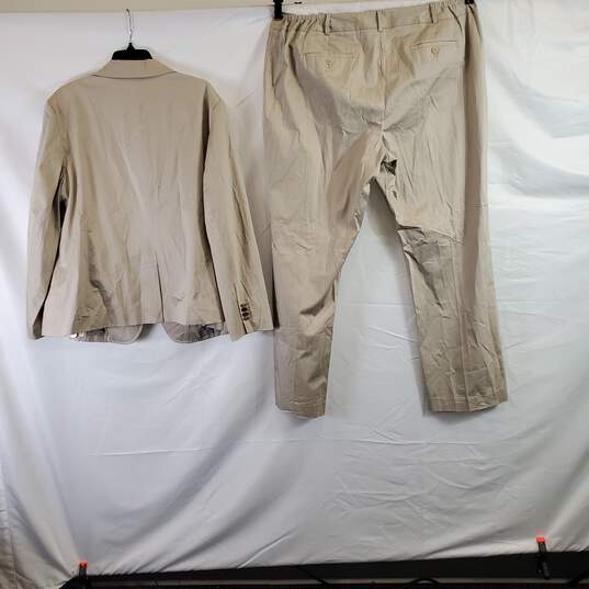 Talbots Women Tan 2PC Pant Suit Set Sz 22/20W NWT image number 2