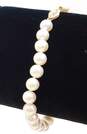 14K Yellow Gold Clasp Pearl Bracelet 12.0g image number 3