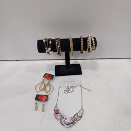 Bundle of Assorted Rose Gold Toned Costume Jewelry
