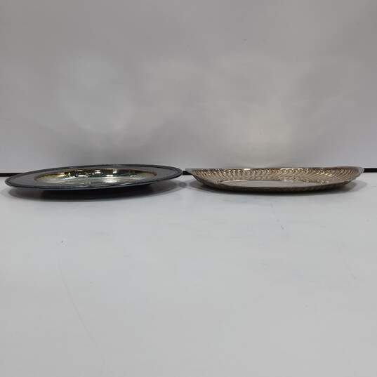 Set of Two Silver Tone Platter image number 5
