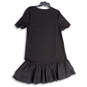 Womens Black Tiered Short Sleeve Round Neck Knee Length T-Shirt Dress Sz M image number 2