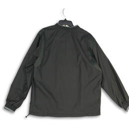 Mens Black Wisconsin Badgers Long Sleeve V-Neck Windbreaker Jacket Size L alternative image