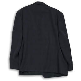 Mens Black Long Sleeve Notch Collar Pockets Two Button Blazer Size XLG alternative image