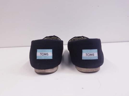 TOMS Alpargata Black Canvas Slip Shoes Women's Size 7 image number 5