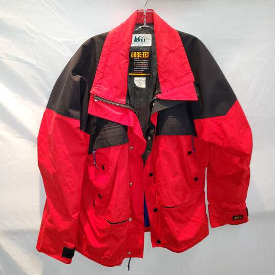 REI Gore-Tex Full Zip/Button Outdoor Jacket Size L image number 1