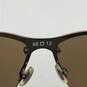 Womens TH8064 Tortoise Brown Rectangle Half Rim Wrap Designer Sunglasses image number 5