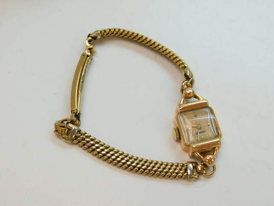 Ladies Vintage Longines 14K Gold Case Gold Filled Band 17 Jewels Watch 15.6g image number 9