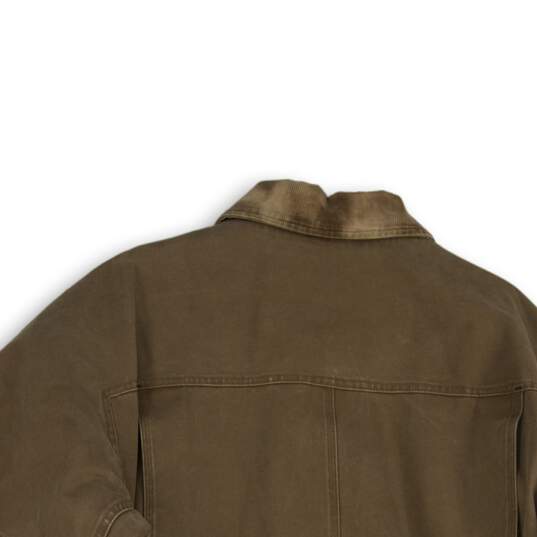 Timberland Mens Pro Series Brown Flap Pocket Long Sleeve Full Zip Jacket Size L image number 4