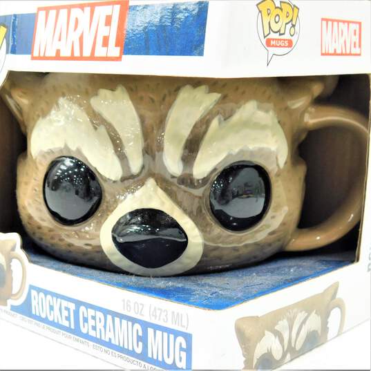 Marvel Rocket Raccoon Funko POP! 16 oz Ceramic Mug for Coffee or Tea image number 2
