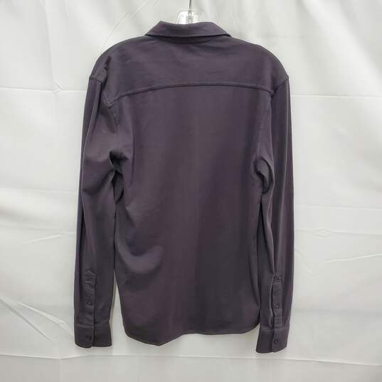 NWT Faherty MN's Organic Cotton Knit Seasons Gray Long Sleeve Shirt Size SM image number 2