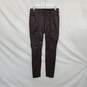 White House Black Market Dark Brown Faux Leather High Rise Skinny Pant WM Size 4 NWT image number 1