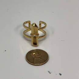 Designer Stella & Dot Gold-Tone Double Layered Rebel Band Ring With Box alternative image