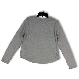 NWT Womens Gray Heather Round Neck Long Sleeve Pullover T-Shirt Size Medium alternative image