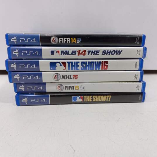 Lot of 6 Assorted Sony PlayStation 4 PS4 Sports Video Games image number 1