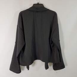 Max Studio Women Navy Stripe Buttonless Jacket NWT sz XL alternative image