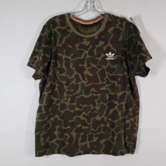 Mens Hu Hiking Clouds Moon Soleil Walk Camouflage Pullover T-Shirt Size L image number 1