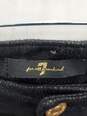 7 For All Mankind High Rise Skinny Black leather Jeans Size-27 used image number 4