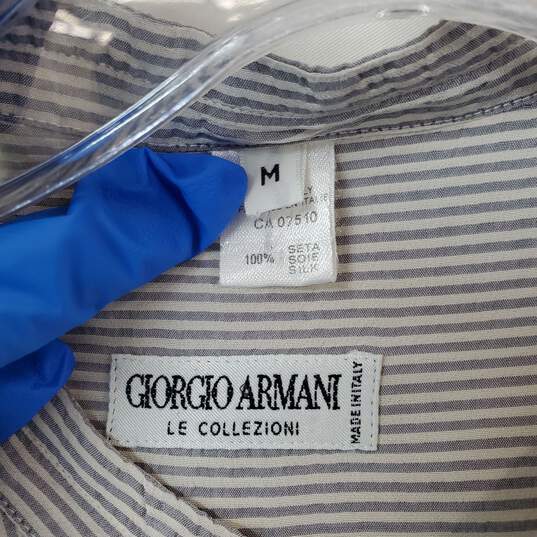 Giorgio Armani Collezioni Men's Striped Long Sleeve Shirts Size M image number 4