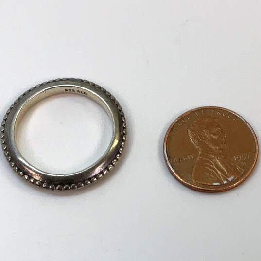 Designer Pandora 925 ALE Sterling Silver Round Shape Beaded Band Ring image number 4