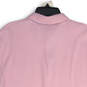 Mens Pink Spread Collar Short Sleeve Polo Shirt Size X-Large image number 4